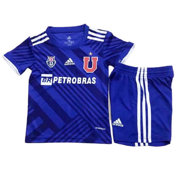 Heimtrikot Universidad Chile Kinder 2021-2022 Blau Günstige Fußballtrikots